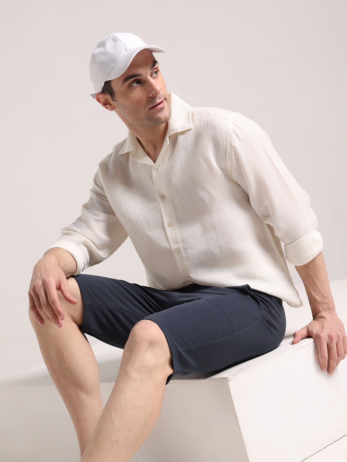 Men's Granite Grey Lycra Chinos Shorts