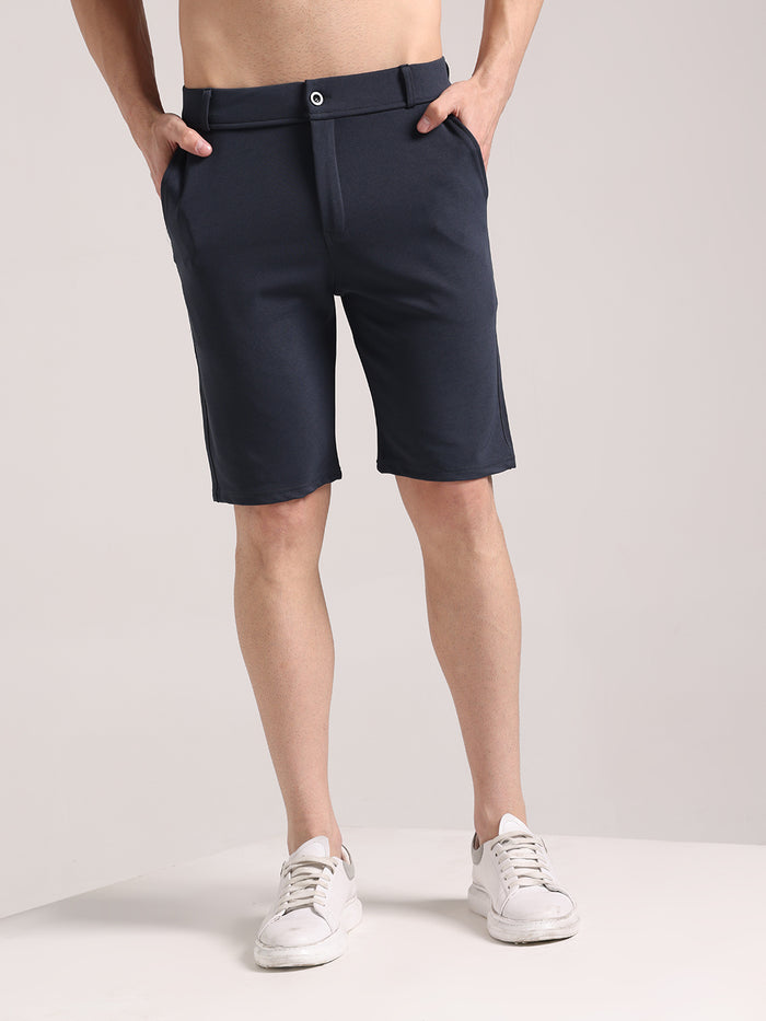 Men's Granite Grey Lycra Chinos Shorts