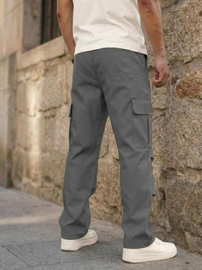 Men’s Graphite Grey Multi-Pocket Cargo Pants