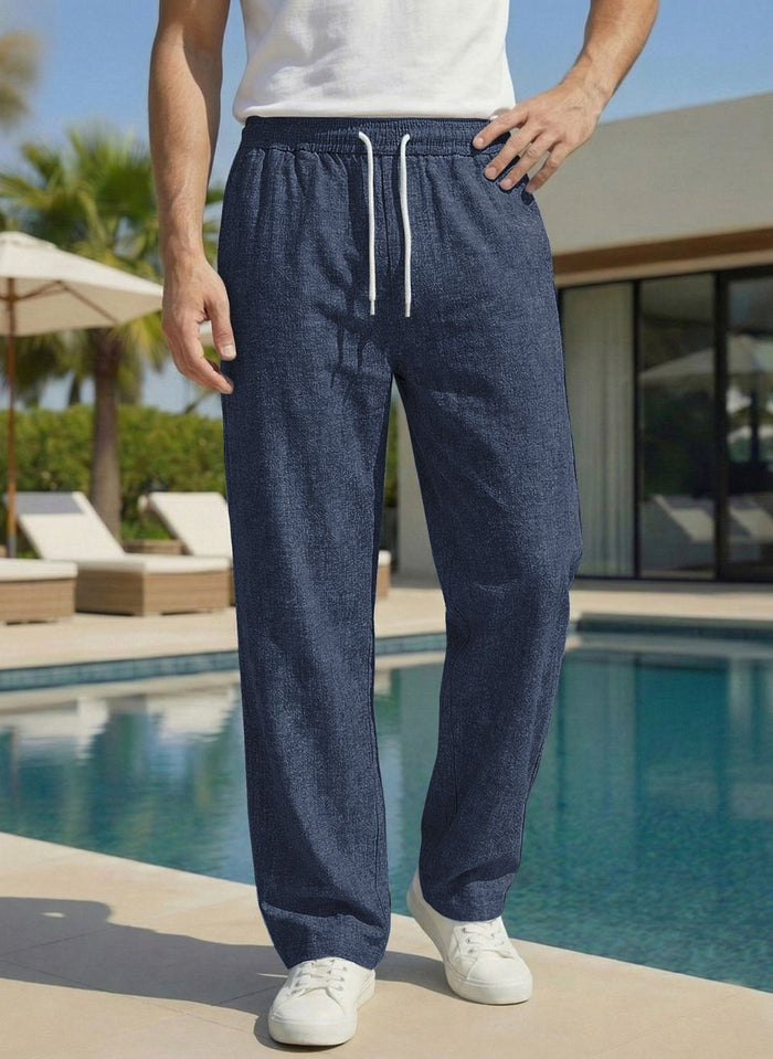 Men’s Indigo Blue Premium Lycra Stretch Leisure Trousers