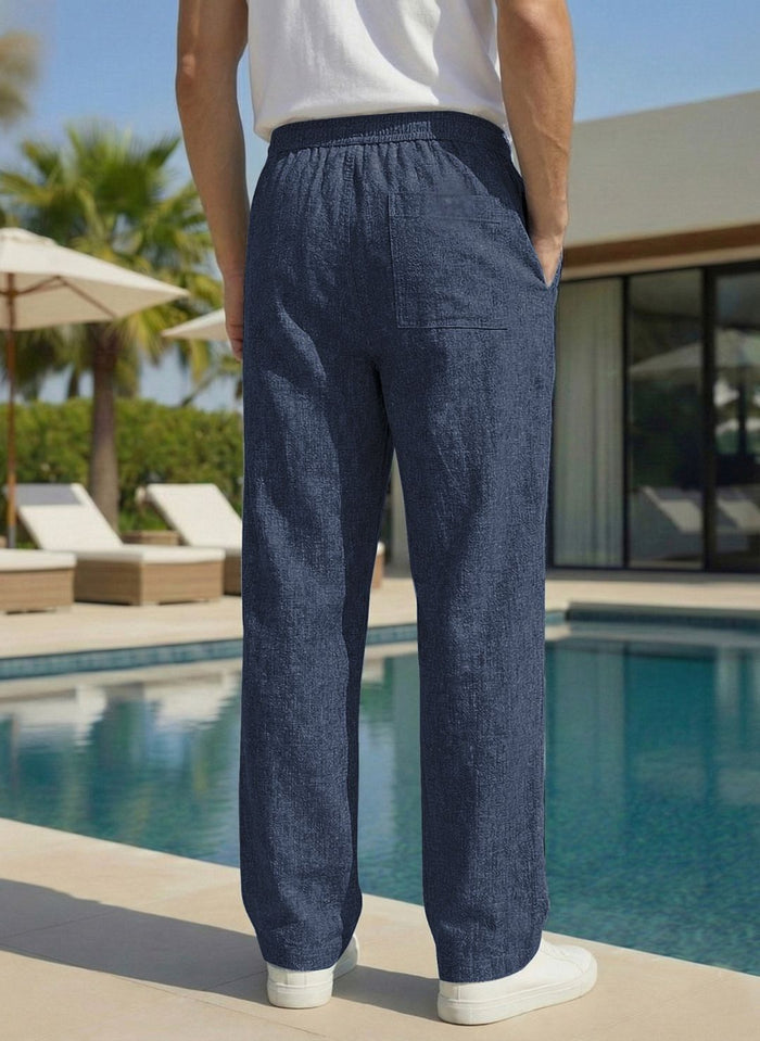 Men’s Indigo Blue Premium Lycra Stretch Leisure Trousers