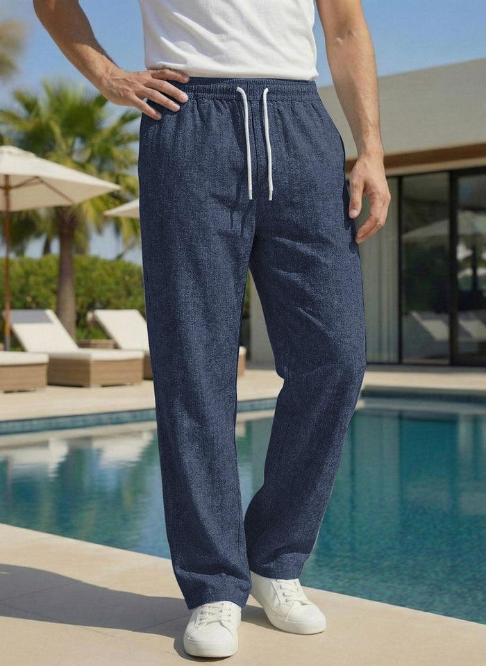 Men’s Indigo Blue Premium Lycra Stretch Leisure Trousers