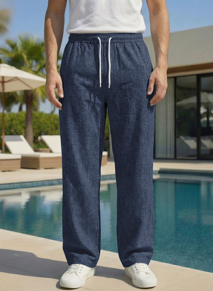 Men’s Indigo Blue Premium Lycra Stretch Leisure Trousers