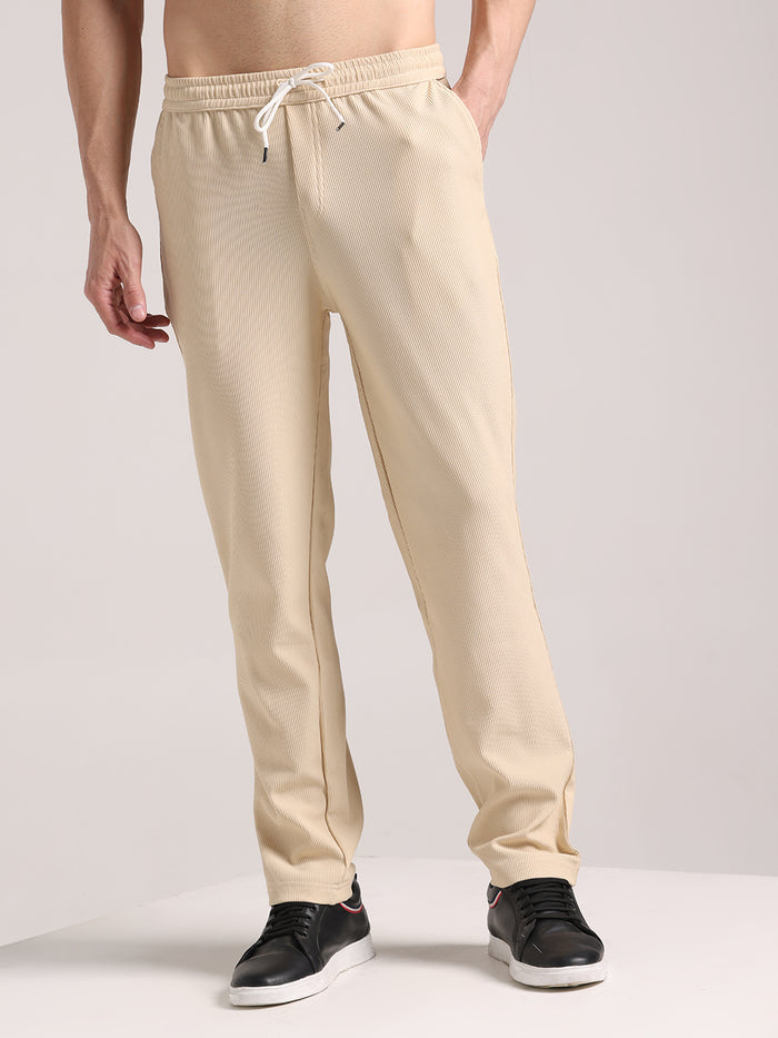Men's Light Ivory Corduroy Track Pant