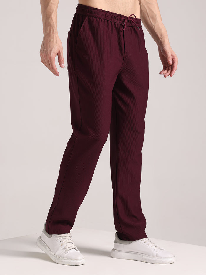Men's Purple Violet Corduroy Track Pant