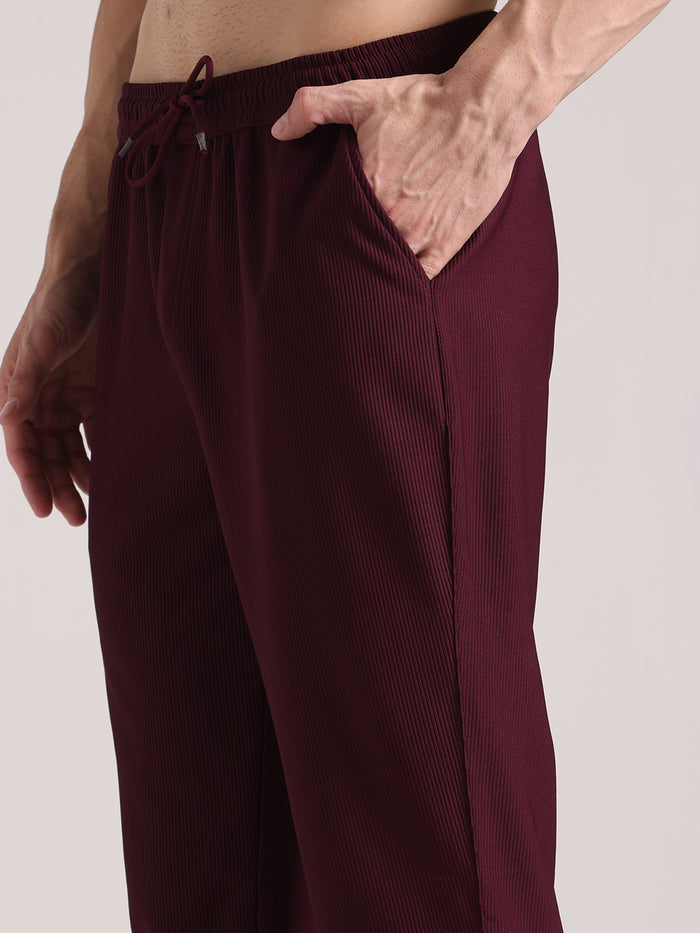 Men's Purple Violet Corduroy Track Pant