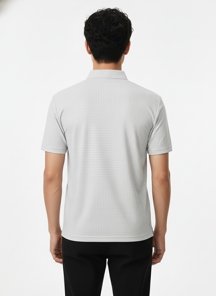 Men's Silver Grey Ultra Smooth Stitchless Polo T-Shirt