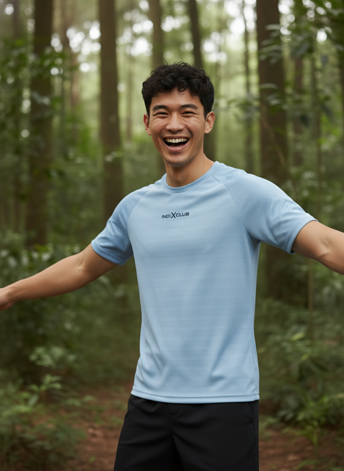 Men’s Sky Blue Performance Raglan Training Tee