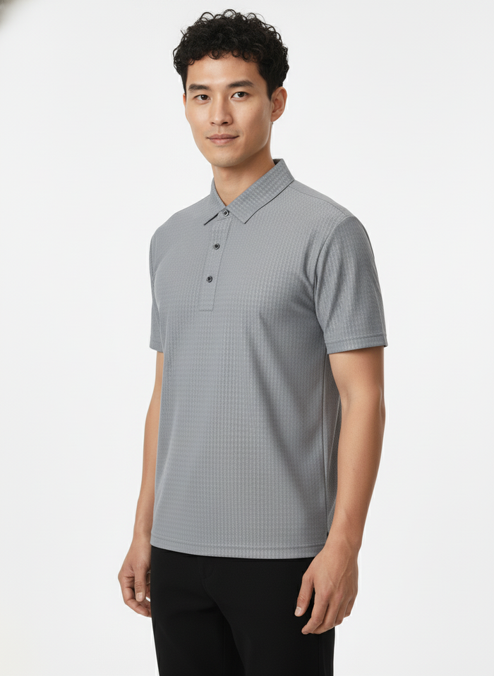 Men's Slate Grey Ultra Smooth Stitchless Polo T-Shirt