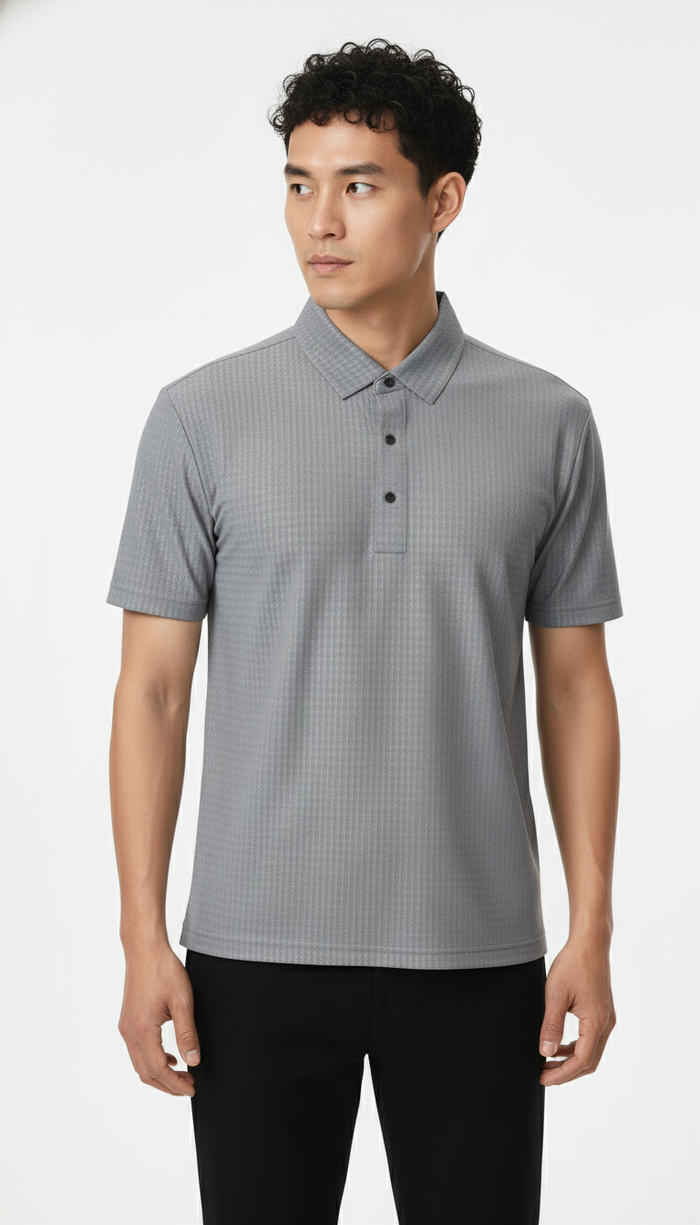 Men's Slate Grey Ultra Smooth Stitchless Polo T-Shirt