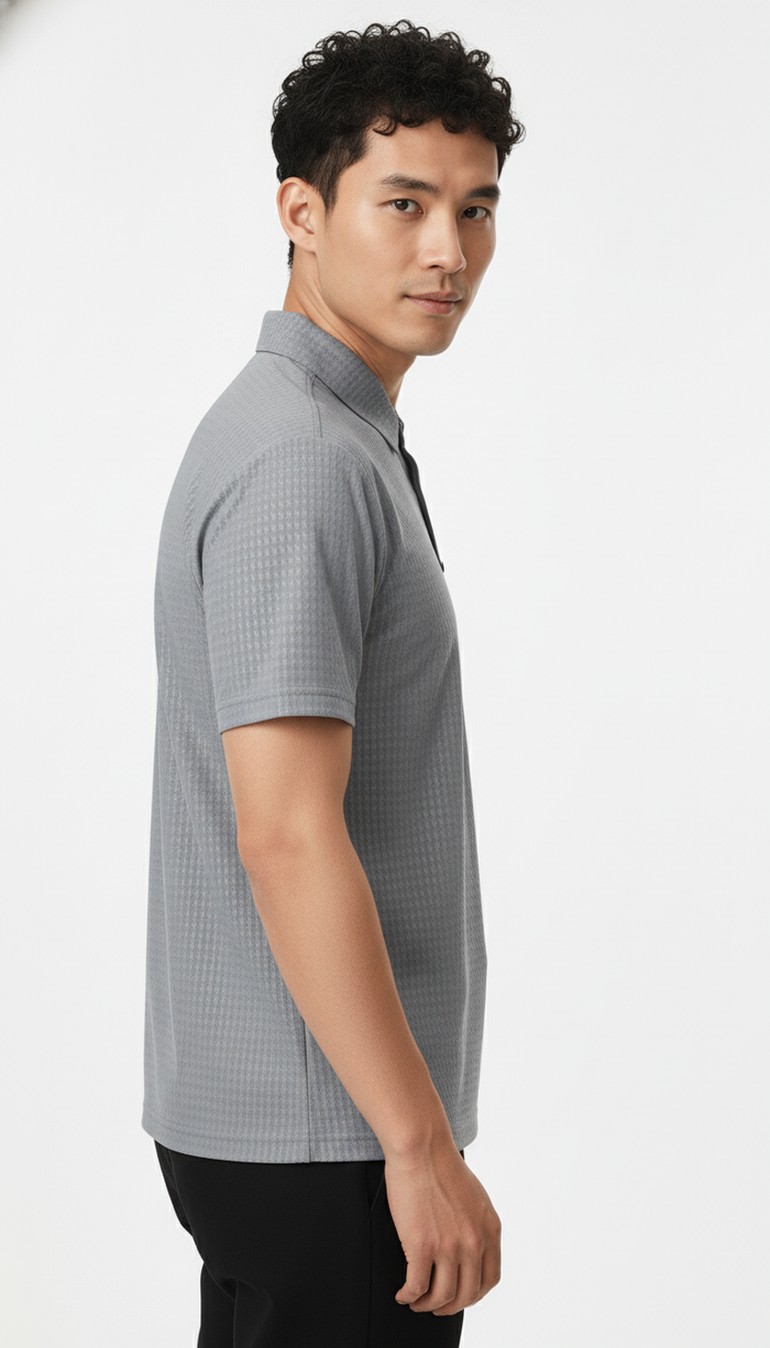 Men's Slate Grey Ultra Smooth Stitchless Polo T-Shirt