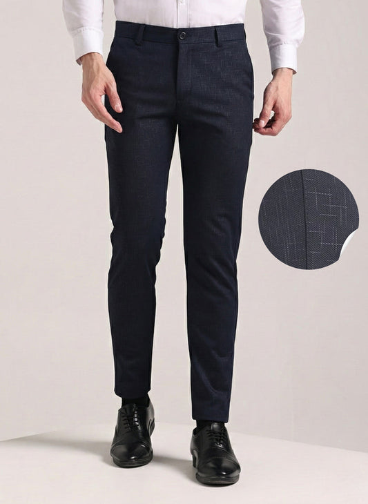 Men's Steel Blue Soft Lycra Trouser