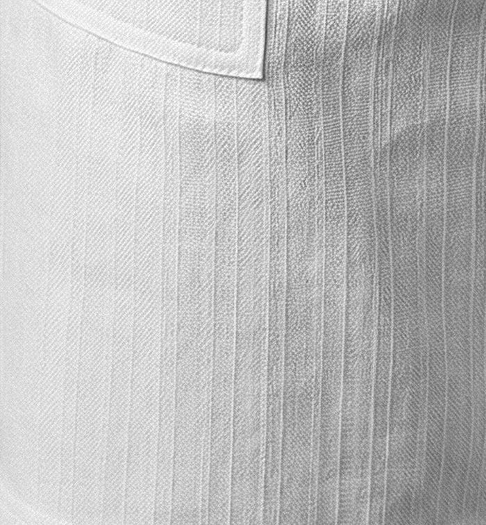 Men’s White Textured Polyester Jute Drawstring Shorts