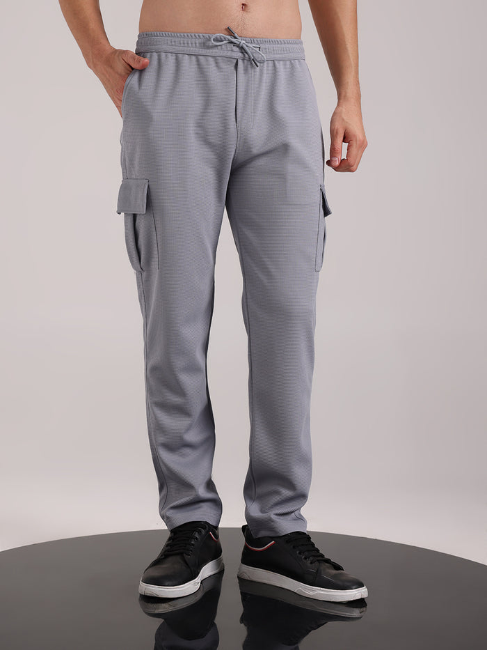 Men's Window Grey Outer Mesh Cargo Track Pants
