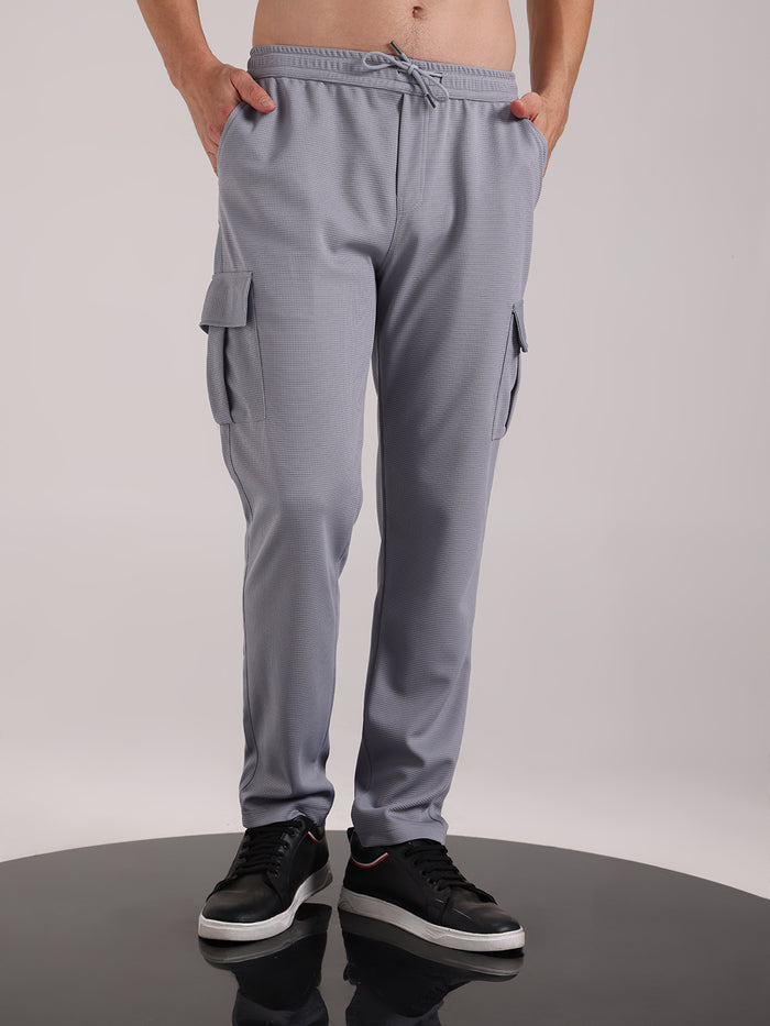 Men's Window Grey Outer Mesh Cargo Track Pants