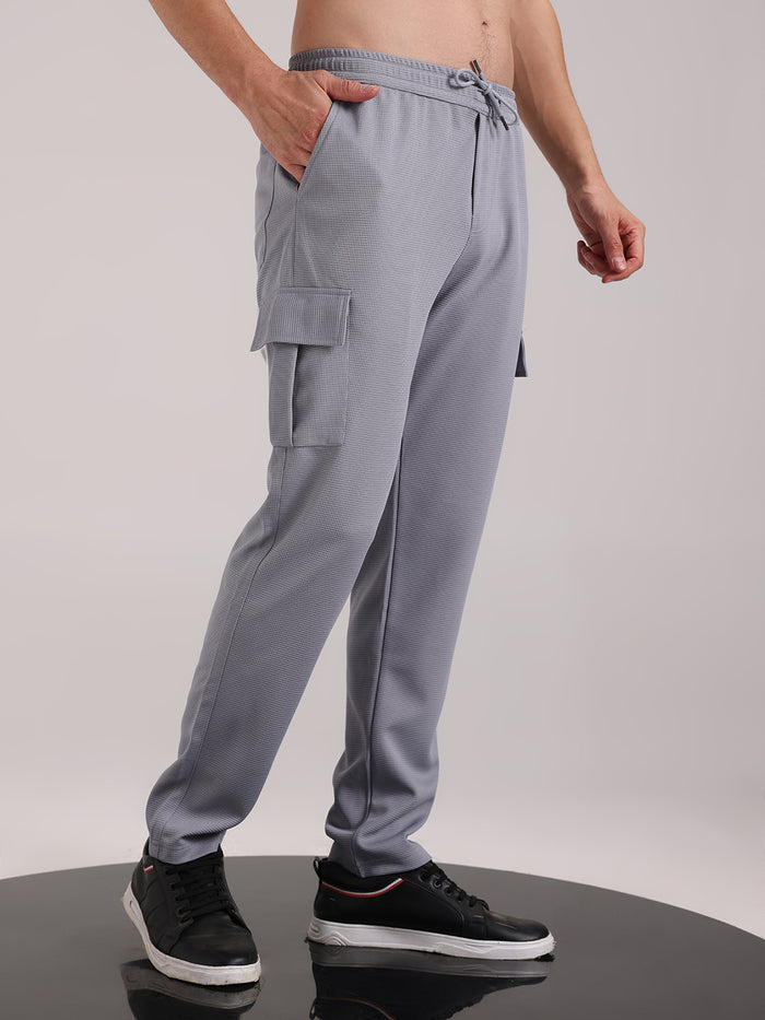 Men's Window Grey Outer Mesh Cargo Track Pants