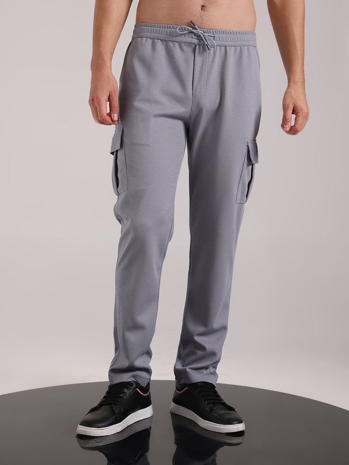 Men's Window Grey Outer Mesh Cargo Track Pants