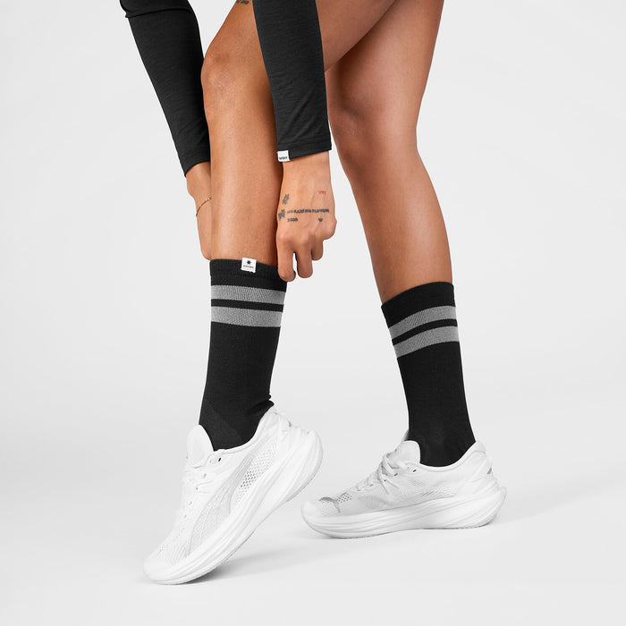 Saysky Merino Reflective High Socks Black 901 SA80015