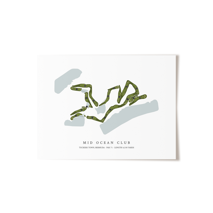 Mid Ocean Club | Golf Course Map | Unframed
