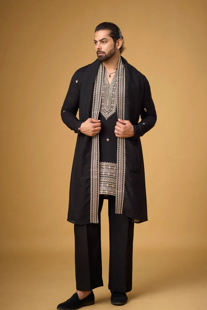 Kurta Pajama Set with Stole for Men – Wedding Ethnic Wear | Mahavir NX