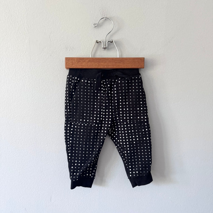 Miles the label / Black x dots sweatpants / 9M