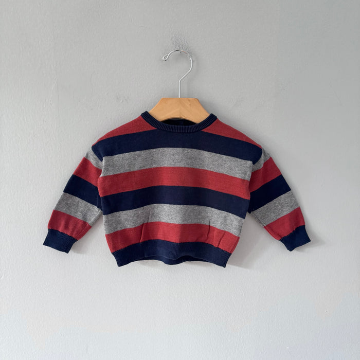 Miles the label / Stripe cotton knit pullover / 9-12M