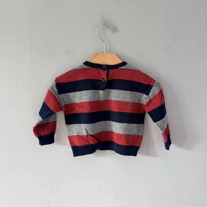 Miles the label / Stripe cotton knit pullover / 9-12M