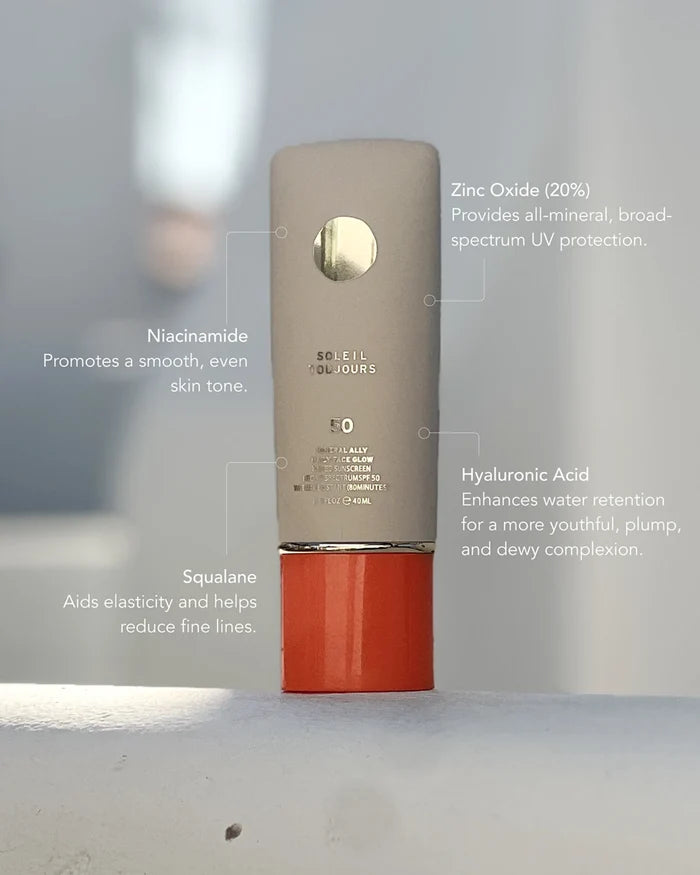 Mineral Ally Daily Face Glow Tinted SPF 50, 1.3 oz.
