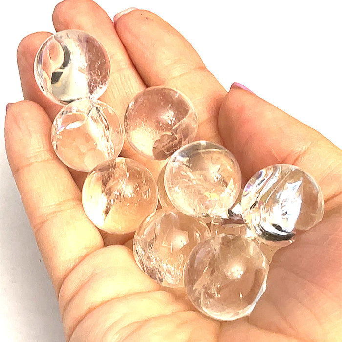 Aura Clear Quartz gemstone mini sphere