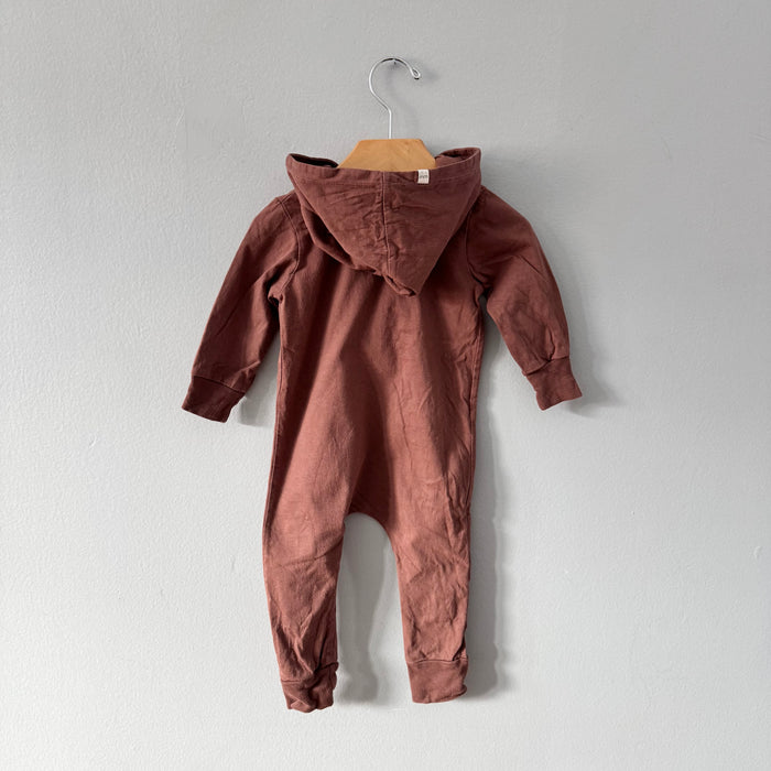 Mini mioche / Brown biker romper / 3-6M