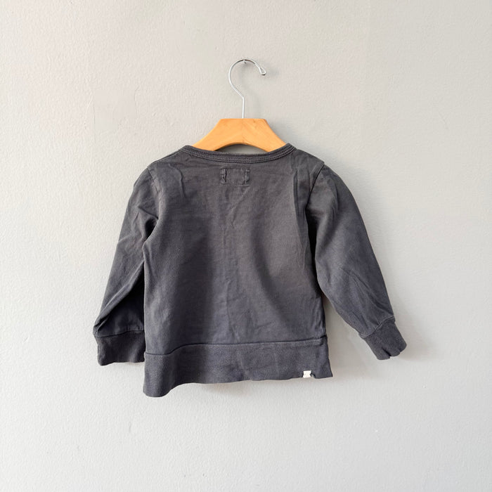 Mini mioche / Grey cotton cardigan / 1-2Y