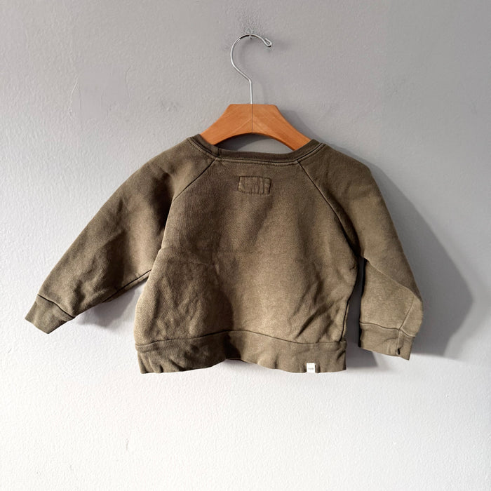 Mini mioche / Khaki sweatshirt / 12-18M