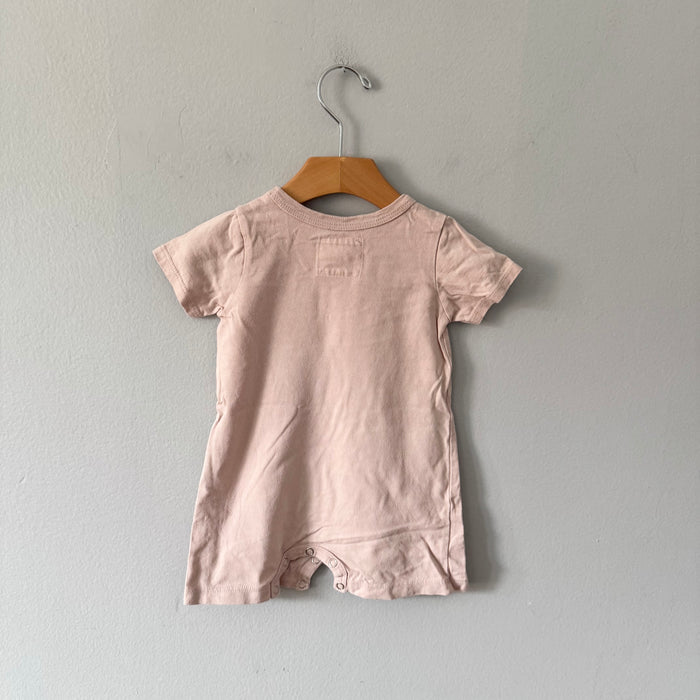Mini Mioche / Light pink short romper / 6-12M