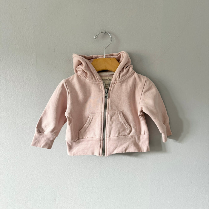 Mini Mioche / Light pink zip up hoodie / 3-6M