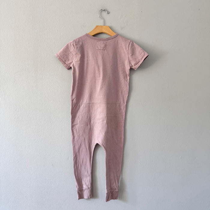 Mini mioche / Smokey purple short sleeve romper / 4Y