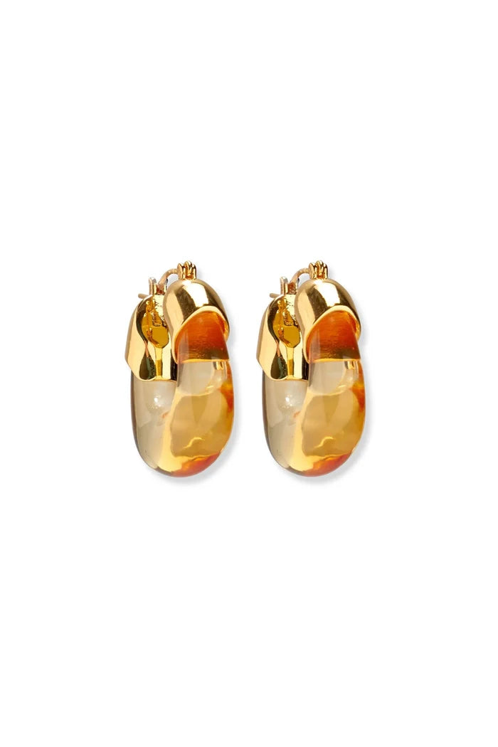 Lizzie Fortunato Mini Organic Hoops in honey