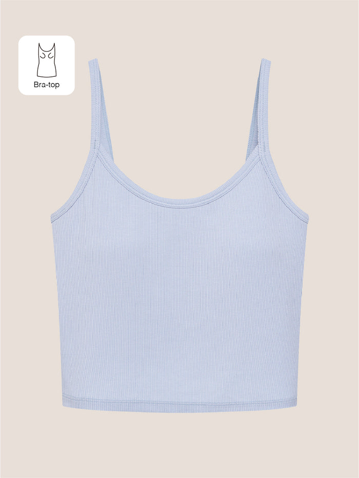 Modal Ribbed Bra Crop Cami
