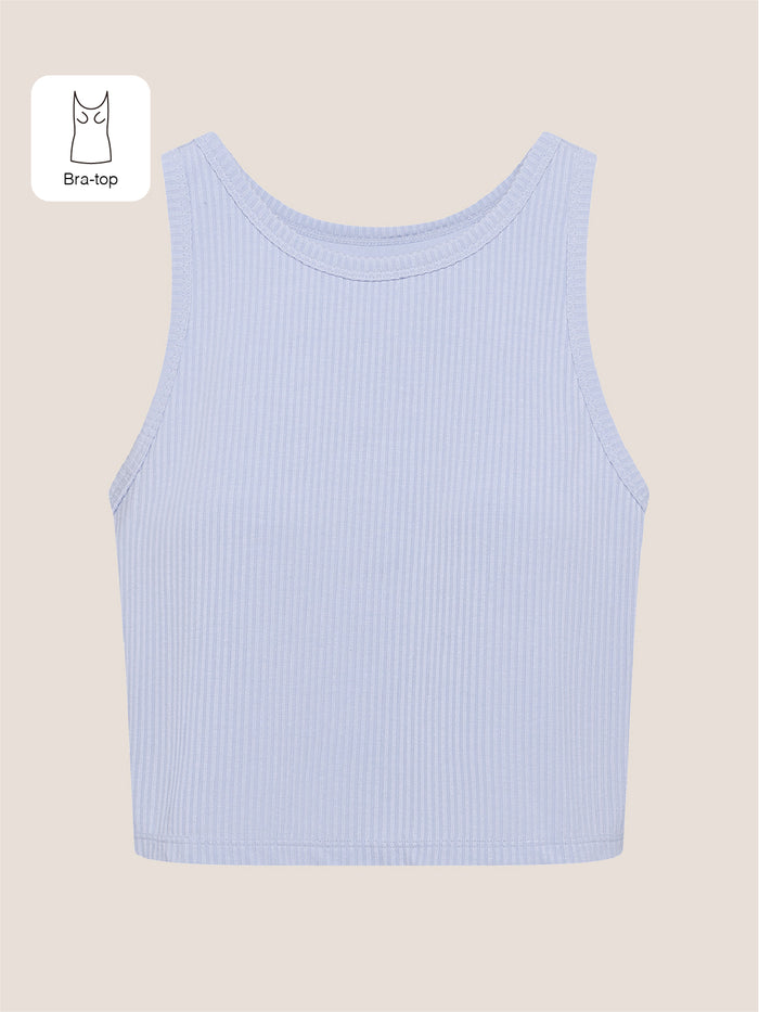 Modal Ribbed Bra Crop Tank