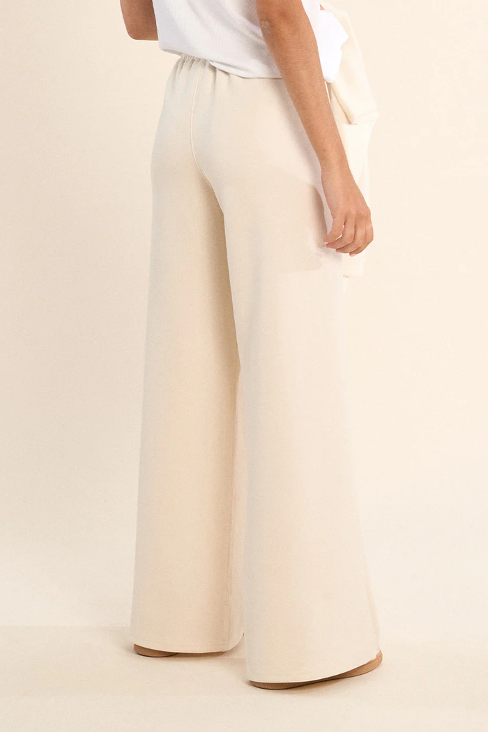 Monalisa Off White Knitted Pant by Molly Bracken