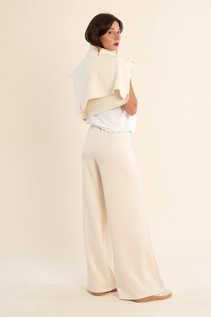 Monalisa Off White Knitted Pant by Molly Bracken
