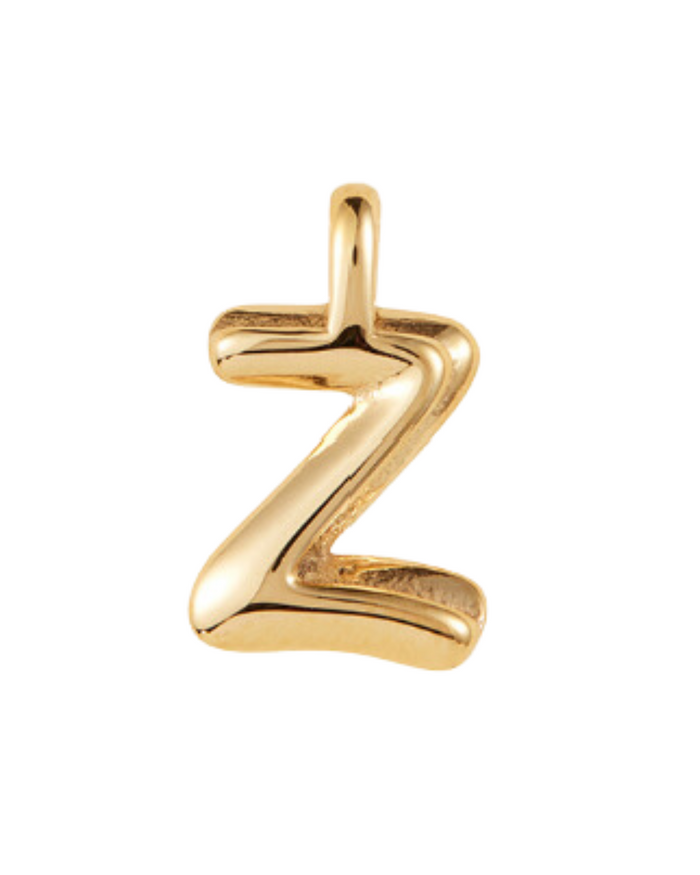 Monogram Pendant - Z in Gold