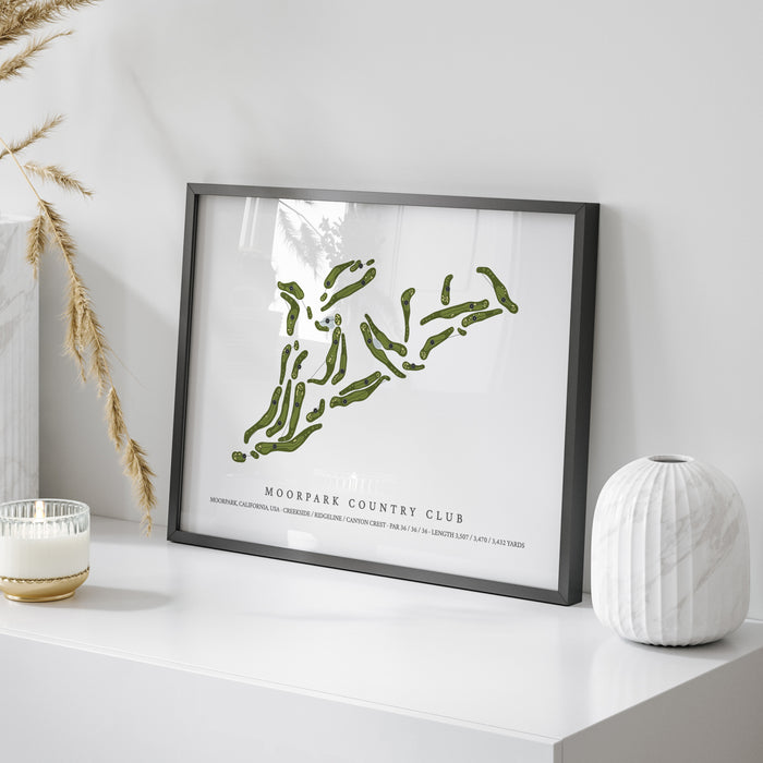 Moorpark Country Club | Golf Course Map | On Table