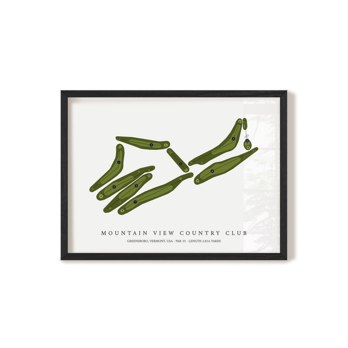 Mountain View Country Club | Golf Course Map | Black+Frame