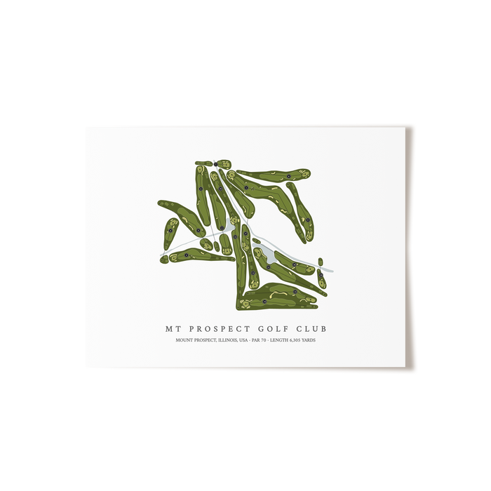 Mt Prospect Golf Club | Golf Course Map | Unframed