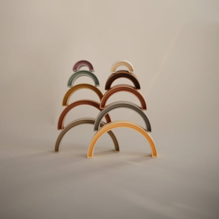 Mushie Rainbow Stacker Toy