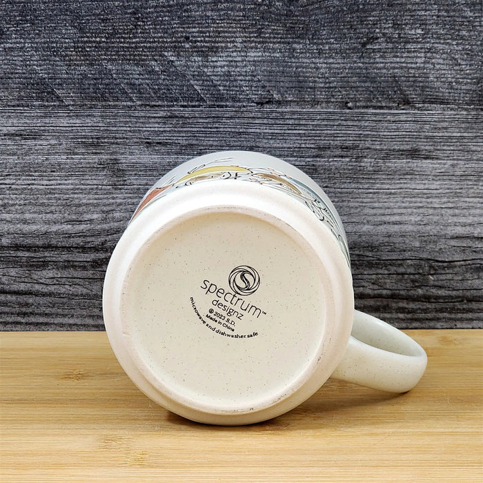 Mushroom Morel Valley Coffee Mug Red Yellow Ceramic Botanical 18oz Cup Blue Sky