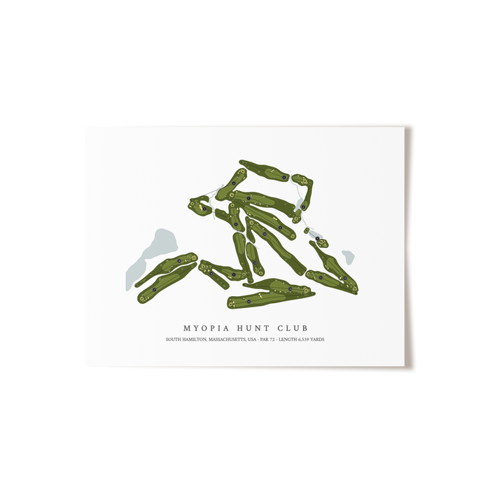 Myopia Hunt Club | Golf Course Map | Unframed
