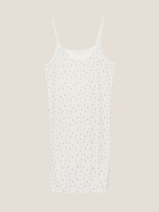 Naia™ Lavender Fabric French-Style Floral Print Slip Sleep Dress