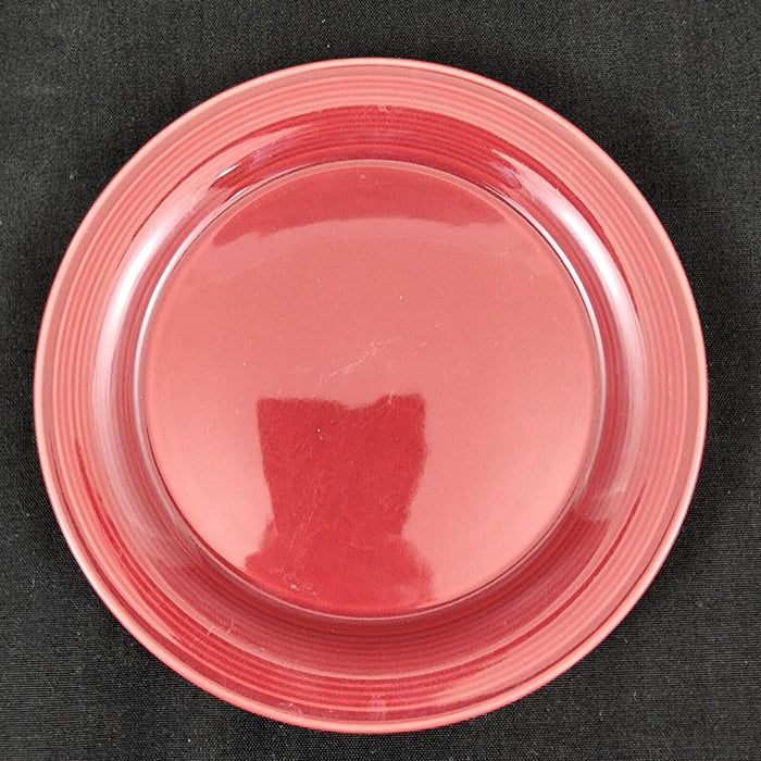 Nancy Calhoun Salad Plate Raspberry Red Set of 4 Ceramic Stoneware Round 8"