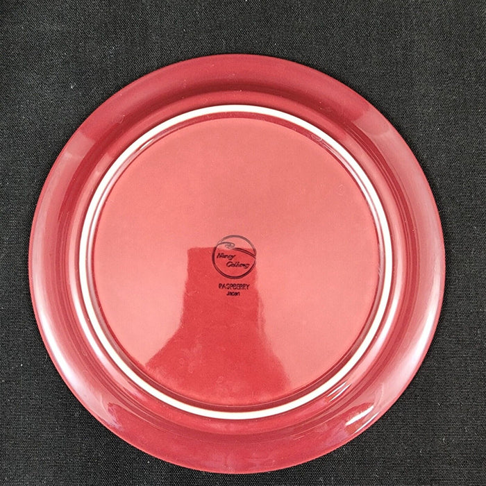 Nancy Calhoun Salad Plate Raspberry Red Set of 4 Ceramic Stoneware Round 8"